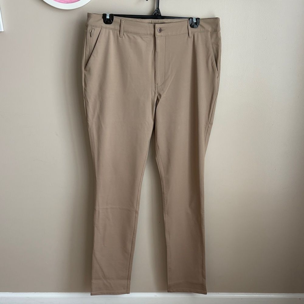 True Classic Travel Chino Men’s khaki slim stretch dress pant slacks 38 x 36 NEW